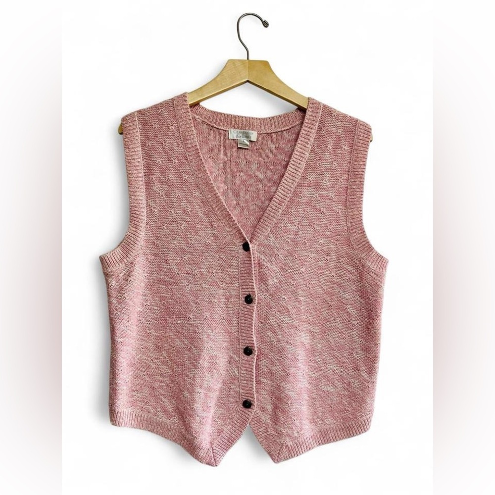 Christopher & Banks pink sweater vest